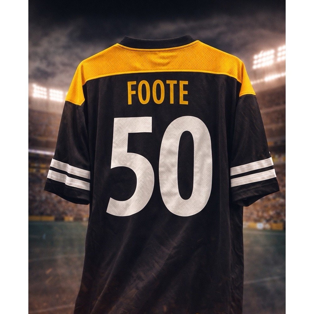 NWT NFL Team Apparel Mens Pittsburg Steelers Jersey XL Larry Foote # 50